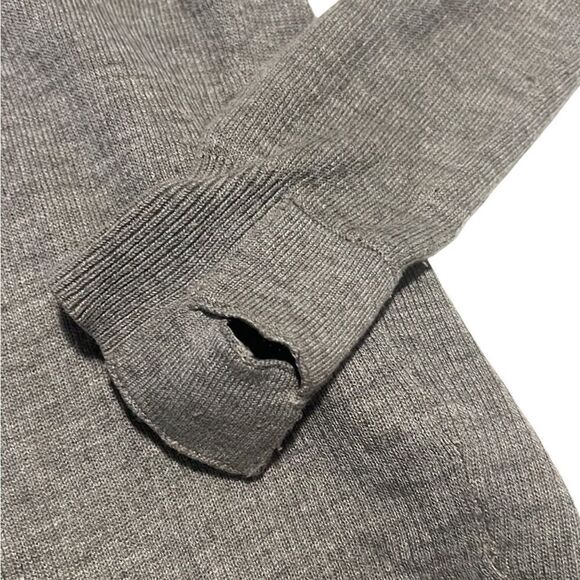 Lululemon Gray and Yellow Open Front Reversible Hooded Cardigan Size 4 - Picture 4 of 12